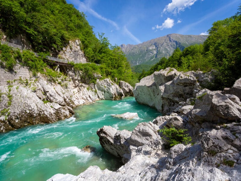 Soča River in Slovenia.