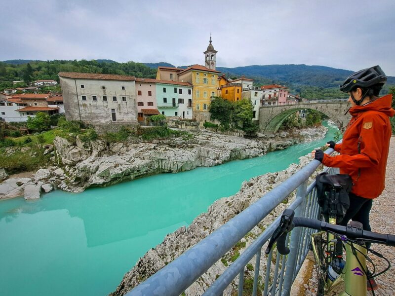 Bike tour view of Cividale del Friuli bridge on the Mediterranean cycling route