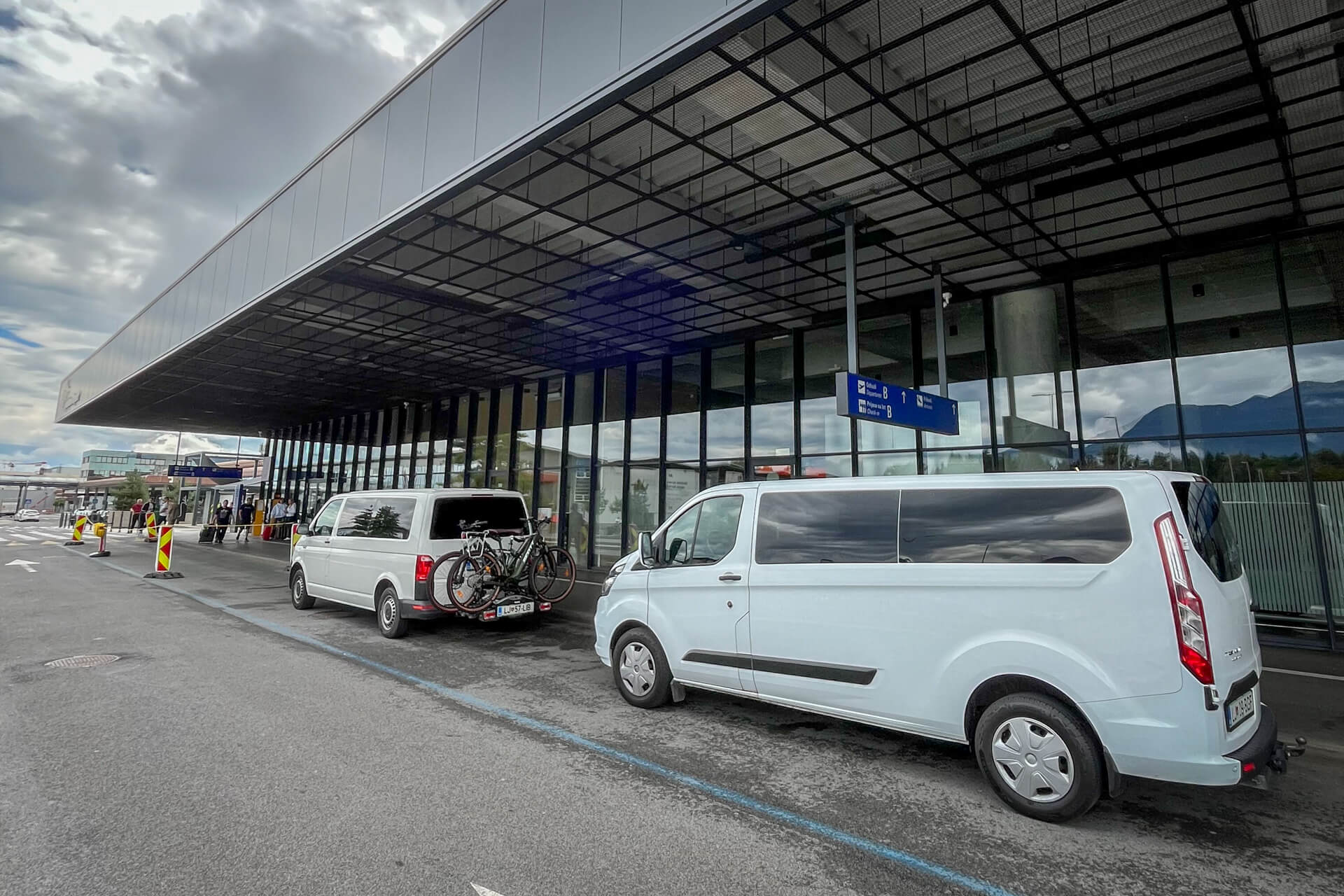 Van transfer from the airport to the start of a gravel bike tour in Croatia.