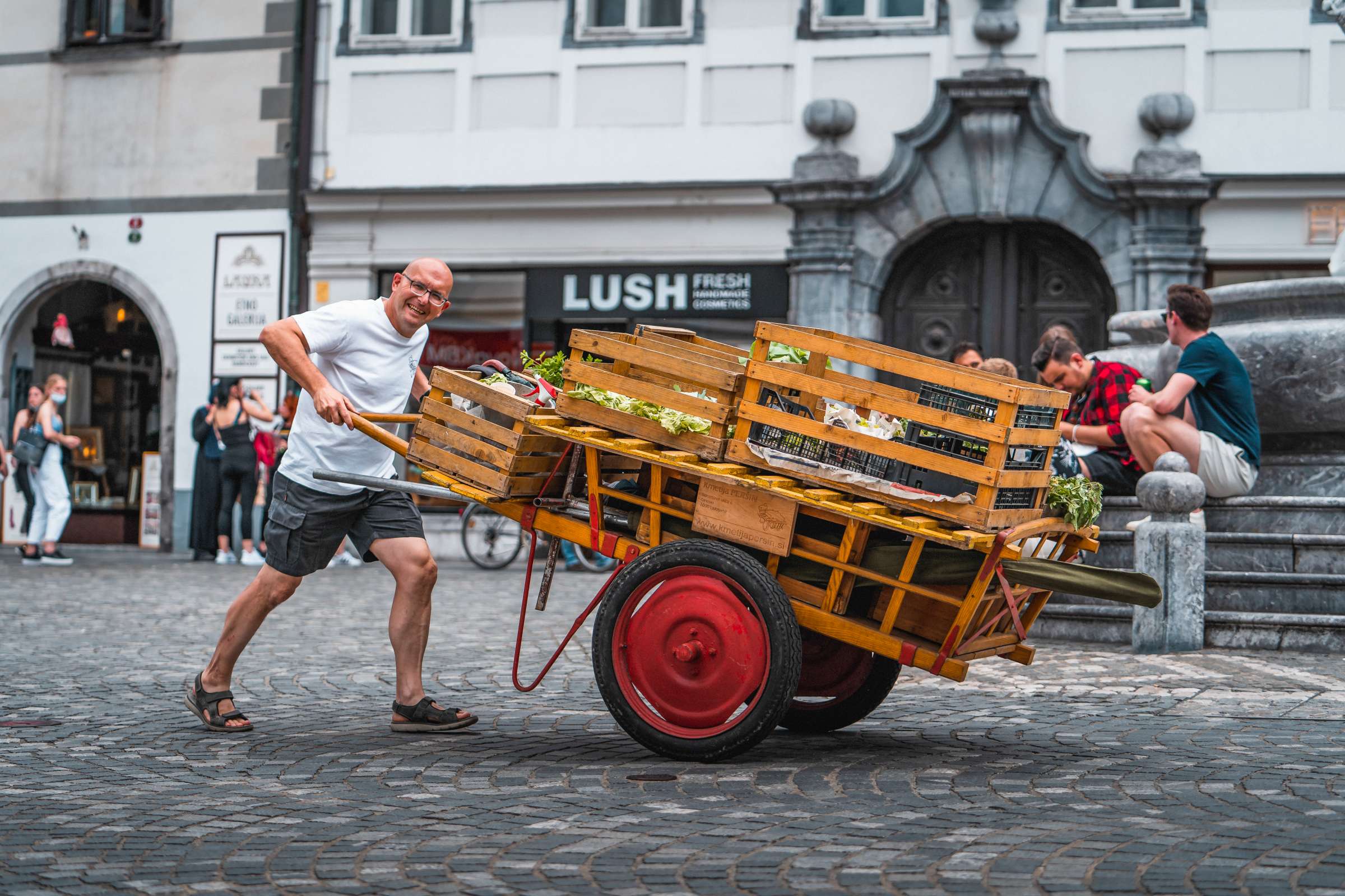 Friendly local in the streets of Ljubljana